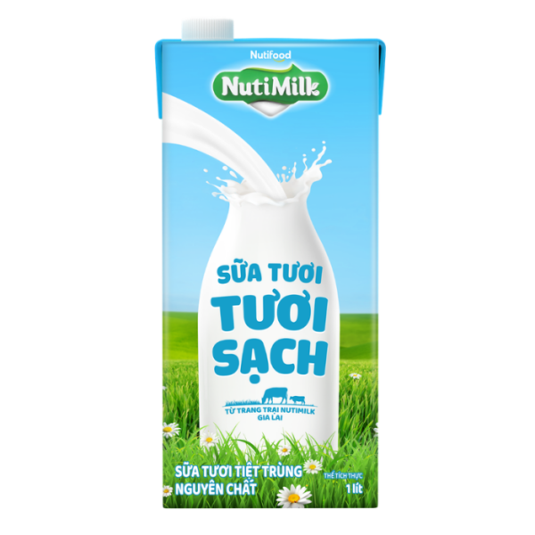 NutiMilk UHT Fresh Milk Plain 1000ml