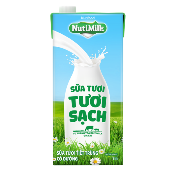 NutiMilk UHT Fresh Milk Sweetened 1000ml