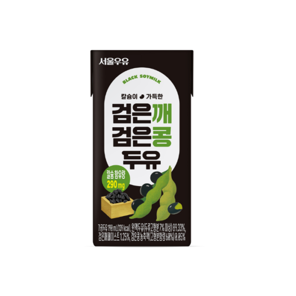 Black Sesame Black Bean Calcium Soy Milk 190ml